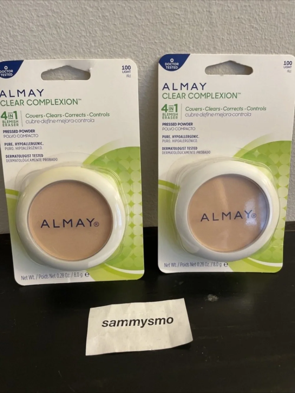 Almay 100 LIGHT 4 in 1 Clear Complexion Pressed Powder 0.28oz/8g x2